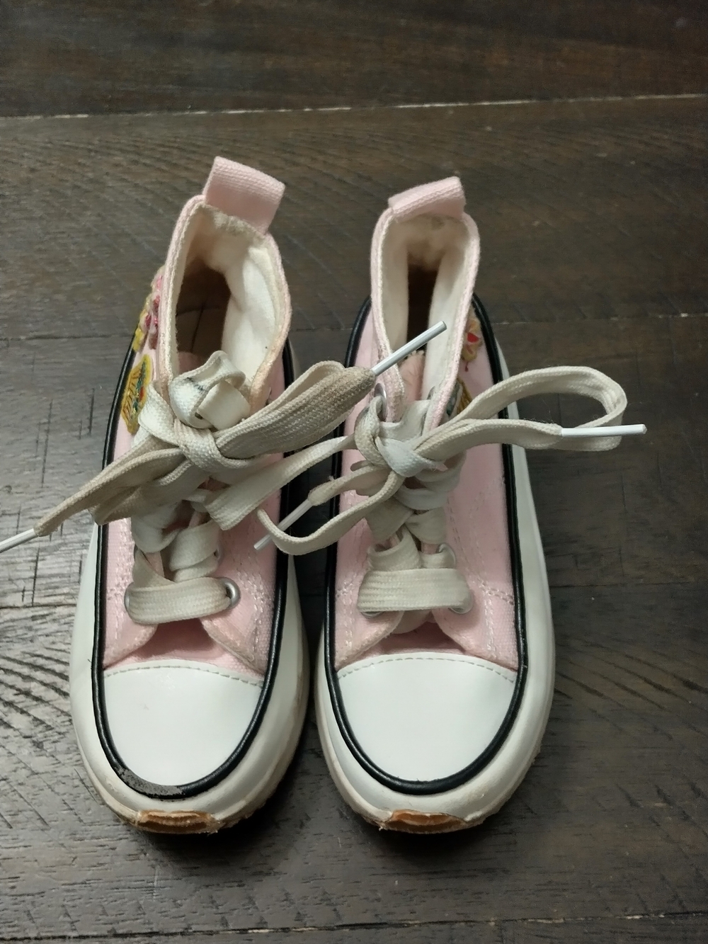 Chosen Step Pink High-Top Lace-Up Sneakers